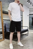 现货夏季高品质修身潮牌时尚弹力T恤短袖XZ1415-2#TZ01#，男装休闲套装，星座301D-4(原星座1004-4）