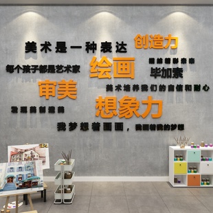 画室氛围布置美术室墙面装饰素描艺术培训班机构教室环创文化贴纸