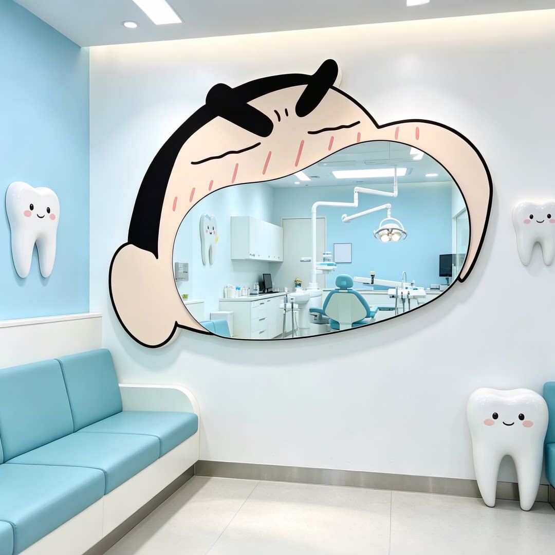 蜡笔小新儿童牙科自粘宣传挂画