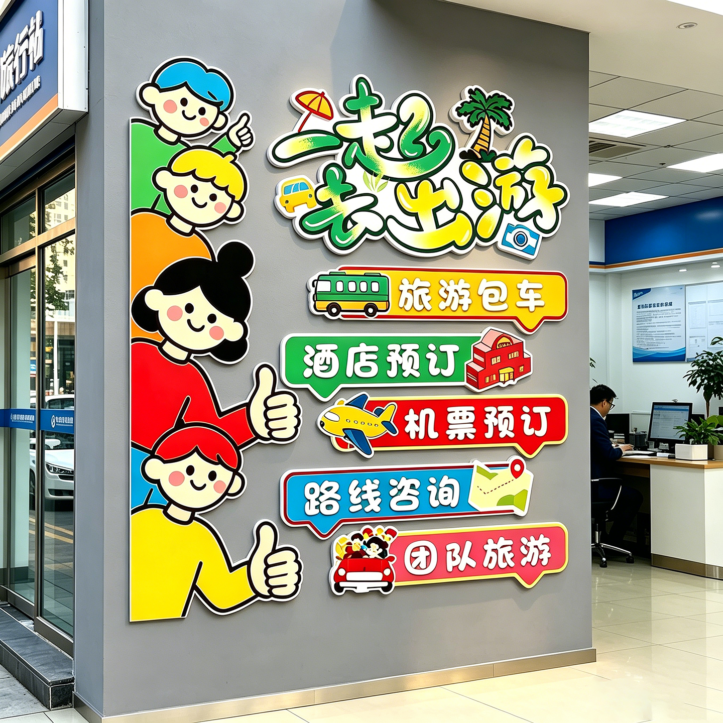 旅行社墙面装饰画办公司