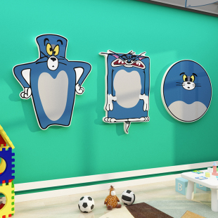 汤姆猫和老鼠墙贴纸网红儿童房间布置床头男孩卧室背景墙面装饰画