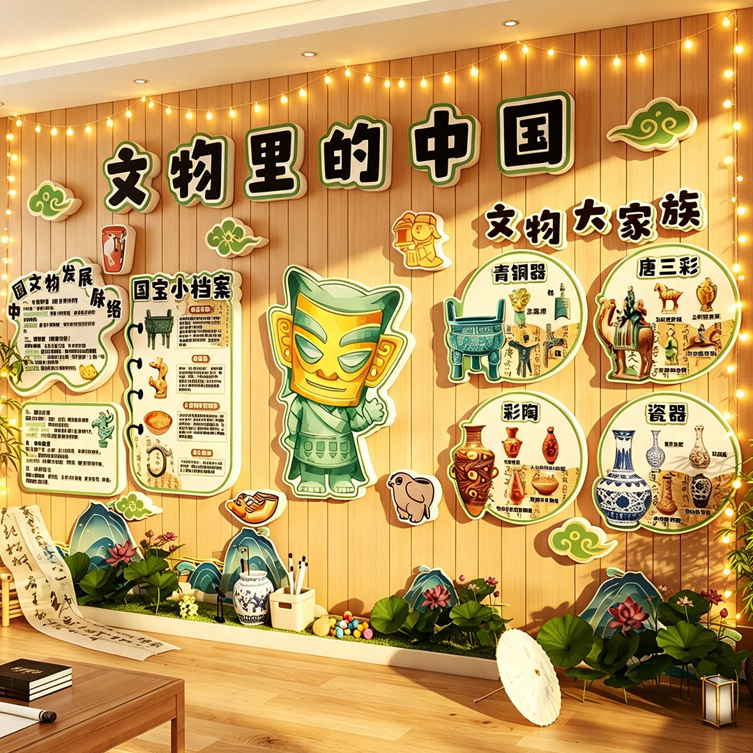 幼儿园非遗文物环创墙贴
