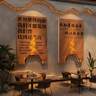 民谣清吧小酒馆装饰品场景氛围布置网红打卡背景墙面贴烧烤店海报
