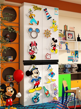 disney迪士尼邮游轮门牌贴纸米奇卧室衣柜冰箱儿童房间布置装饰画