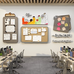 办公室文化墙面装饰公司告栏企业毛毡员工荣誉风采照片展示板墙贴