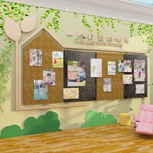 心理咨询室布置挂图灵驿站角装饰治疗愈系健康辅导文化墙毛毡贴画