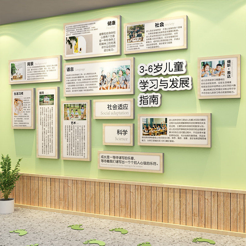 3到6儿童学习与发展指南幼儿园环创主题墙面装饰大厅走廊文化布置