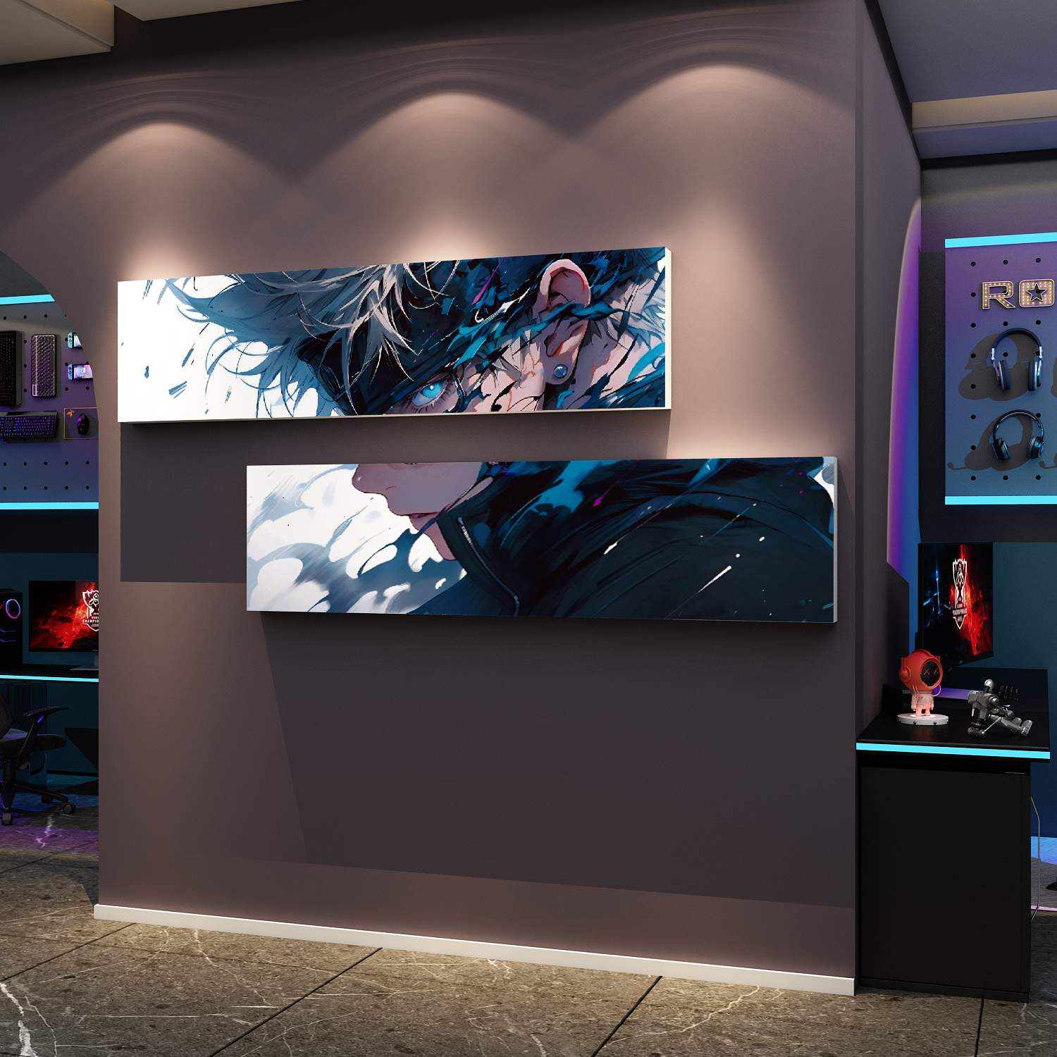 五条悟电竞房间装饰咒术回战挂画网吧咖酒店海报布置墙面贴背景板