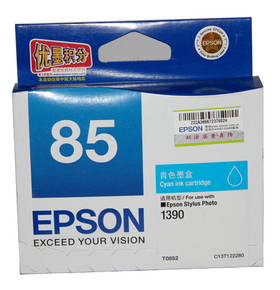 【原装】爱普生T0852墨盒 青色 epson photo 1390 原装墨盒
