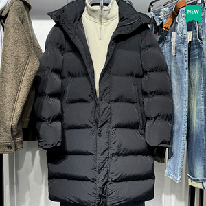 柜999！冬季新品男装长款科技面料连帽棉服拉链夹克外套ZA8281501