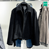 秋季 新品 男装 柜799 亮面纱线质感拉链翻领夹克外套5854255 800