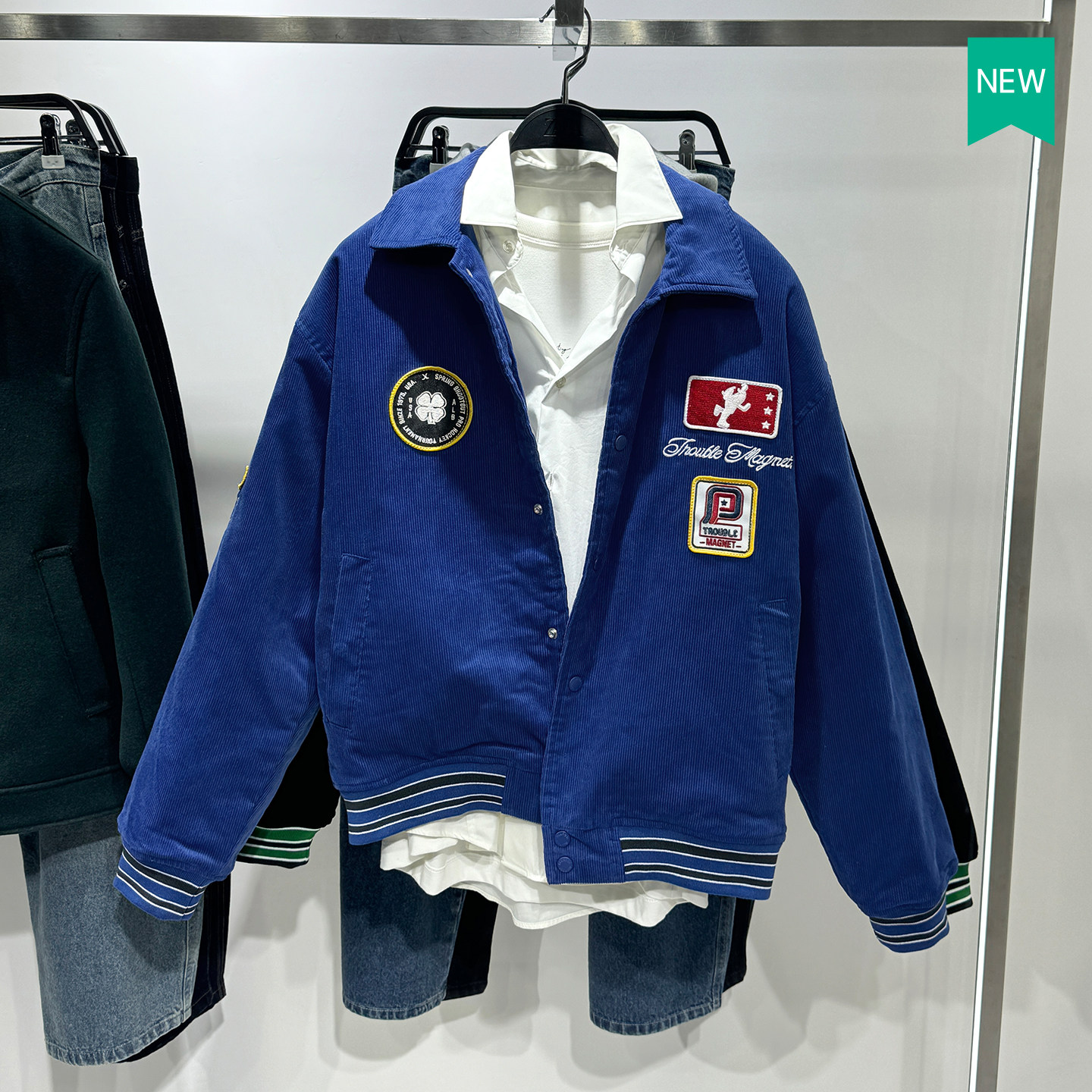 柜799！秋冬新品男装刺绣补丁饰灯芯绒夹克棉服外套6318420 420,男装,夹克,淘宝优惠券,粉丝福利购,淘宝优惠卷