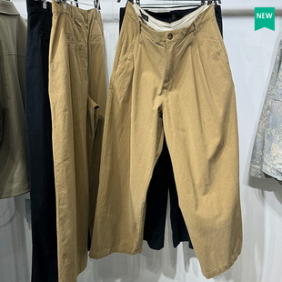 男装 新品 棉质打褶宽腿裤 宽松阔腿休闲长裤 707 柜499 1957305 秋季