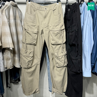 棉质口袋饰工装 款 裤 新品 5575472 工装 男装 水洗长款 柜529 休闲裤