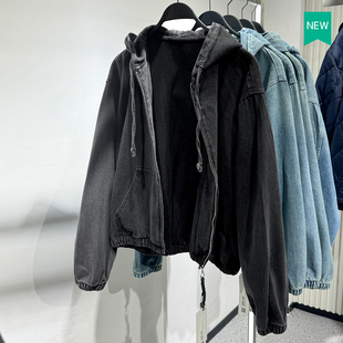 男装 柜429 秋季 新款 822 连帽宽松水洗牛仔夹克棉质外套4365371