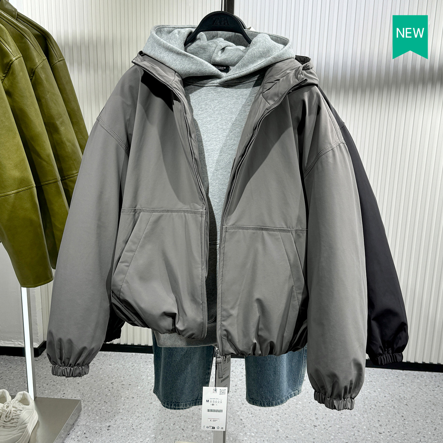 西班牙单！连帽冬季宽松棉服夹克