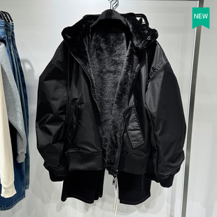 柜699！秋冬新品男装人造毛可双面穿飞行员夹克外套ZA0993400 800