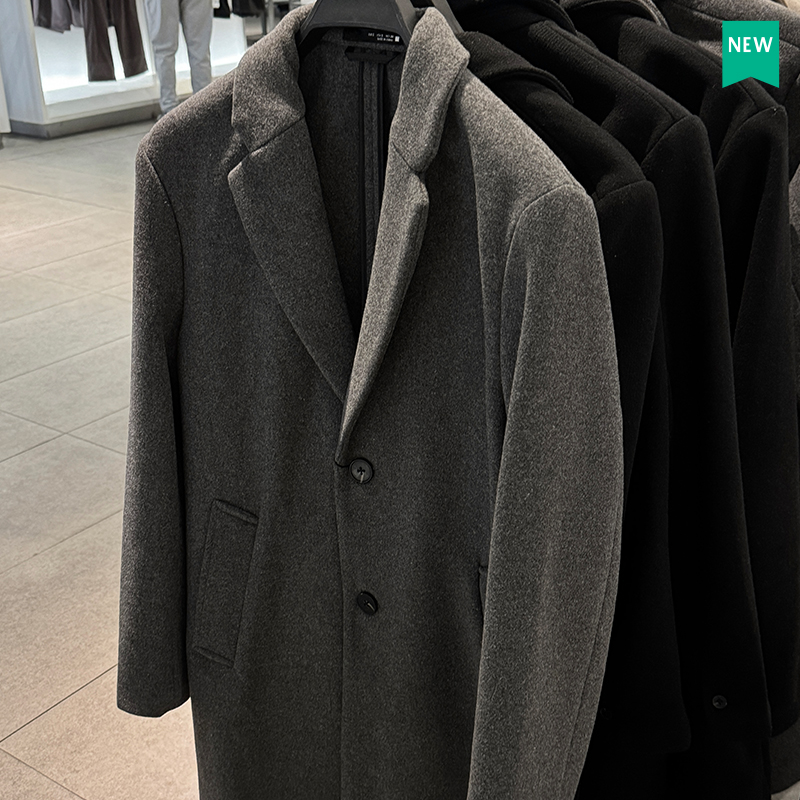 羊毛呢中长款大衣羊毛混纺秋冬