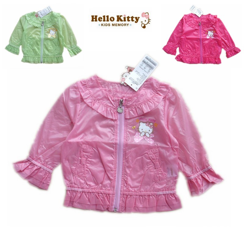 特卖Hello Kitty专柜正品春夏款女童装风衣防晒衣141012102