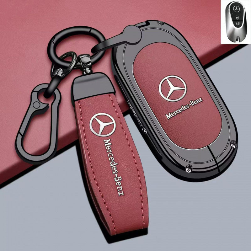 适用奔驰钥匙套GLE450/EQE新E级E300L/C260/A180汽车包GLA扣GLC壳