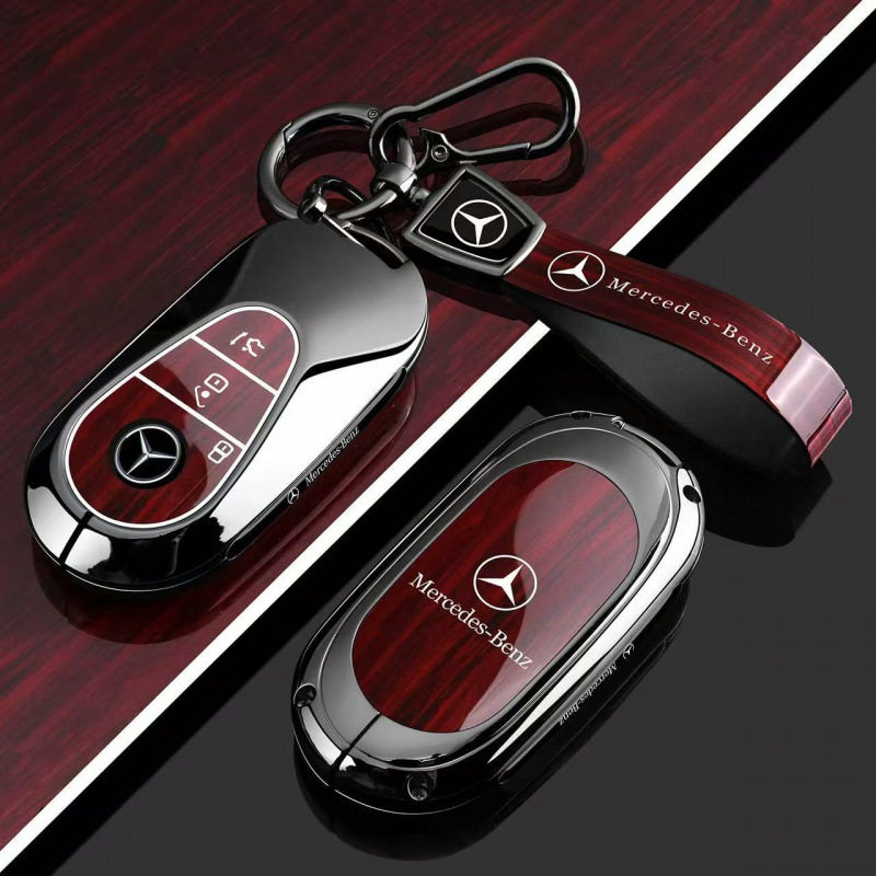 适用奔驰钥匙套GLE400/EQE新E级E260L/C200/A180汽车包GLA扣GLC壳