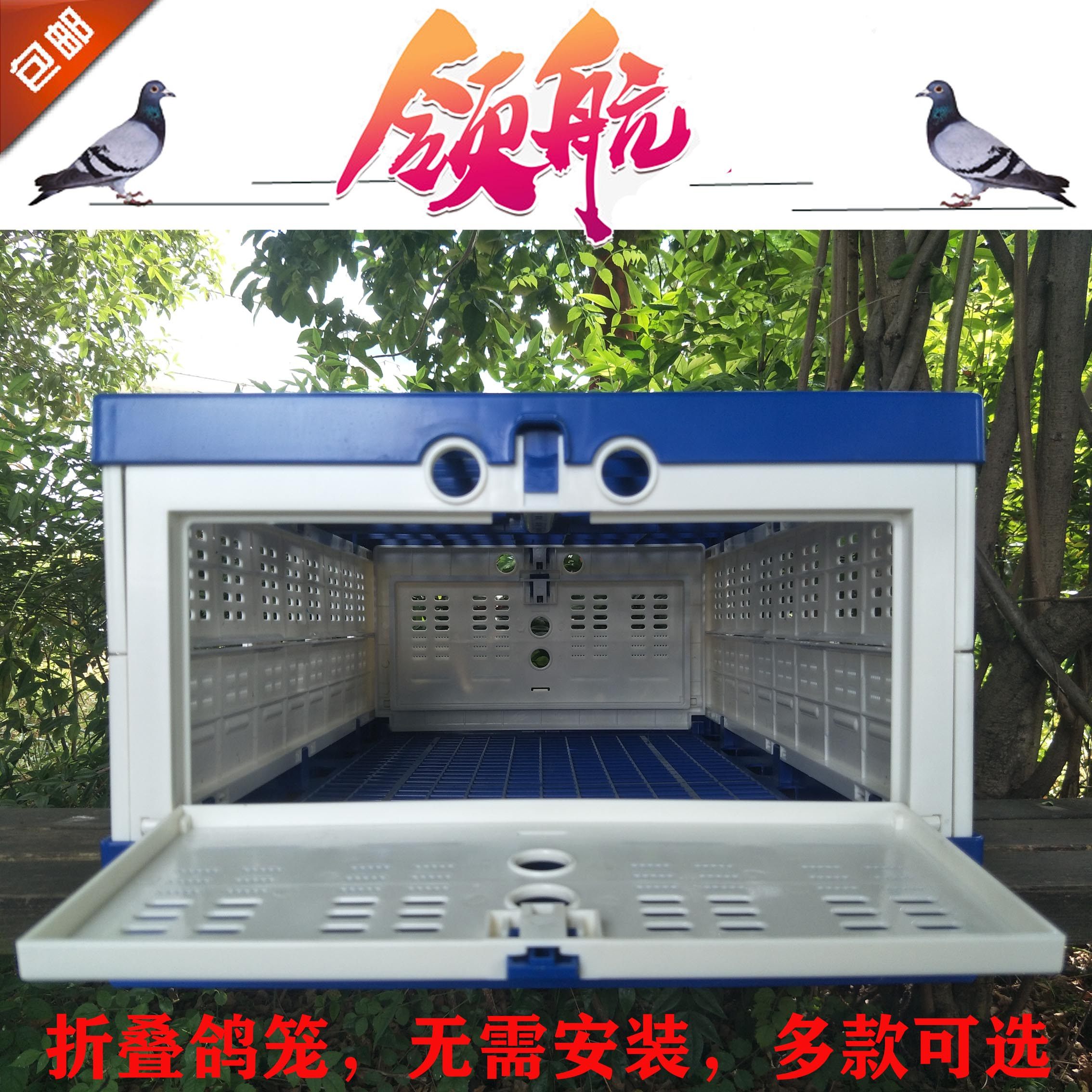 领航鸽用品具放飞笼训放笼报道笼信鸽塑料笼非组装训放笼折叠笼子