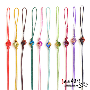 玉线编织曼陀罗结挂绳同心结连接线中国结流苏吊头线手机挂绳吊坠