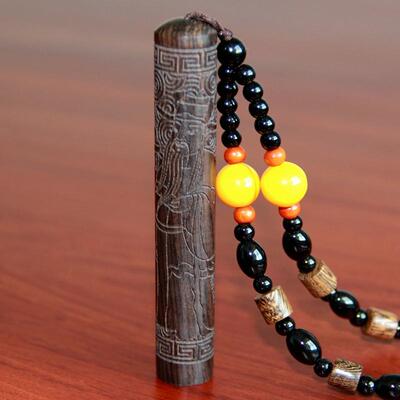 复古火折子檀木打火机充电防风创意个性吹气感应吹一吹古代挂饰珠子送朋友个性高档点烟器