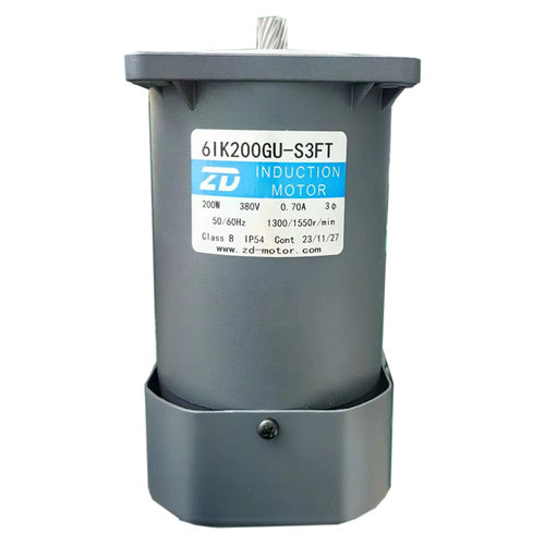 ZD中大交流减速电机马达61K200GU-S3FT 200w三相380V带接线盒