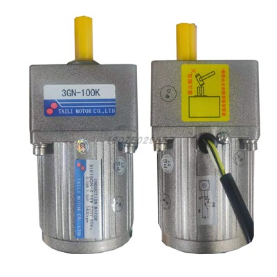 TAILI 齿轮减速电机马达15W单相220V 3IK15GN-C/3GN100K齿轮箱