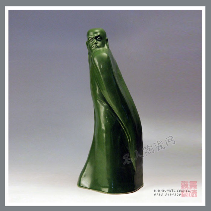礼品瓷器工艺美术大师作品刘远长大师 郑板桥艺术瓷雕