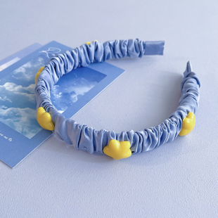 本守造原创手工星星发箍头箍日韩日系蓝色软妹浅蓝多巴胺