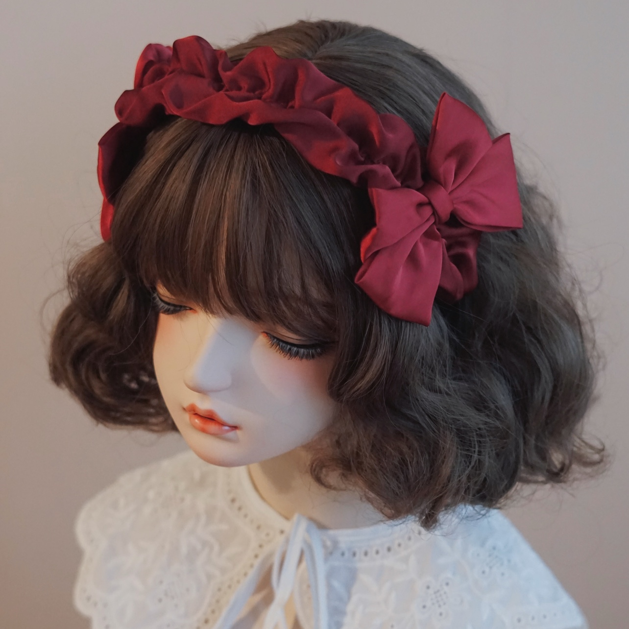 本守造缎面个性发箍原创