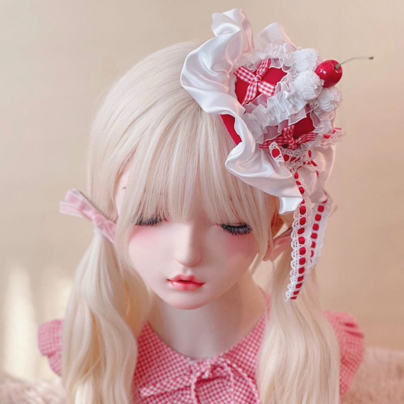 本守造原创樱桃蛋糕小礼帽发夹