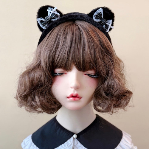 本守造原创波点蝴蝶结小熊发箍