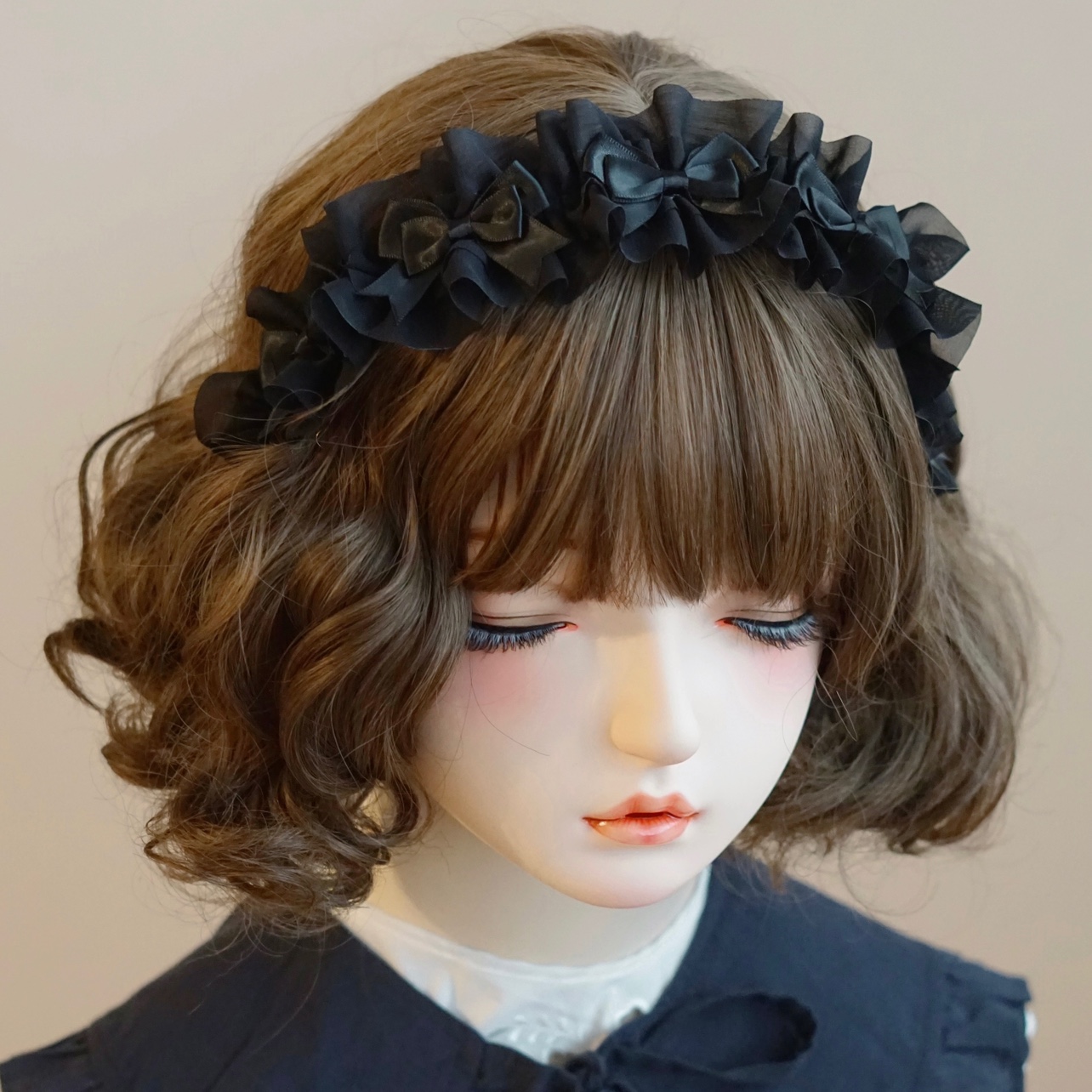 本守造原创手工蝴蝶结缎面