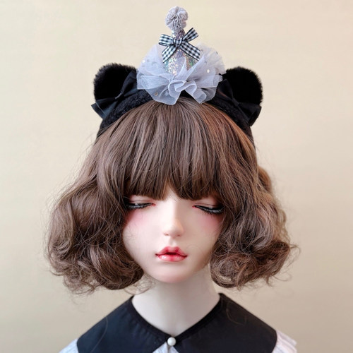 本守造原创尖顶礼帽小熊耳朵发箍