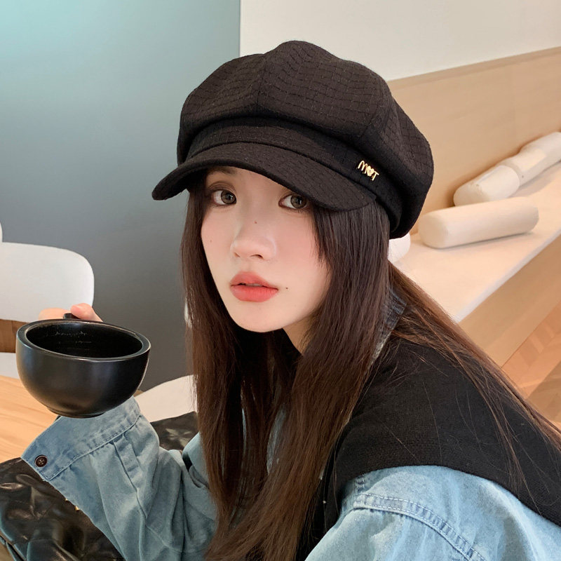 贝雷帽出游百搭日系女秋冬短檐