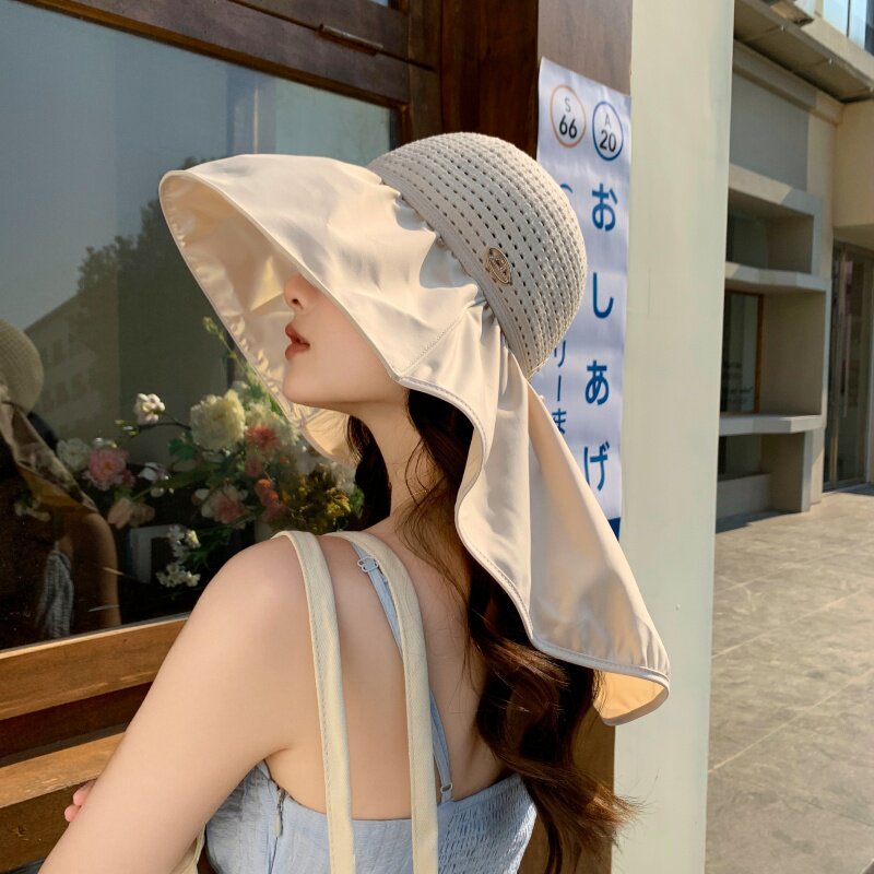 披肩大帽檐防晒帽子女高品质遮阳