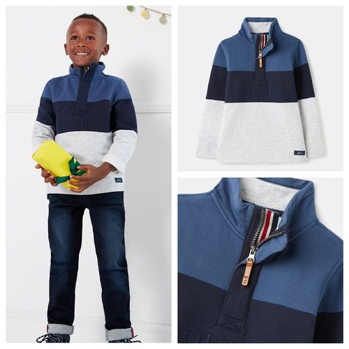 【猫耳】1-12码 英JOU男童纯棉立领拼色春秋卫衣外套