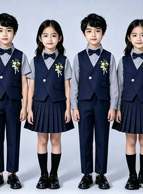 中小学生合唱朗诵演出主持人礼服