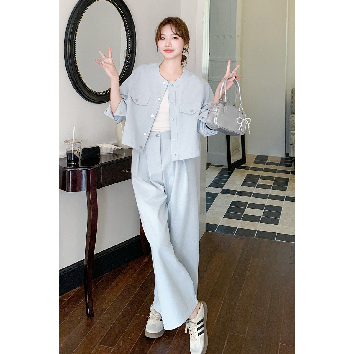 新款牛仔套装9027-P175-K258,女装套装/套裙,2C193