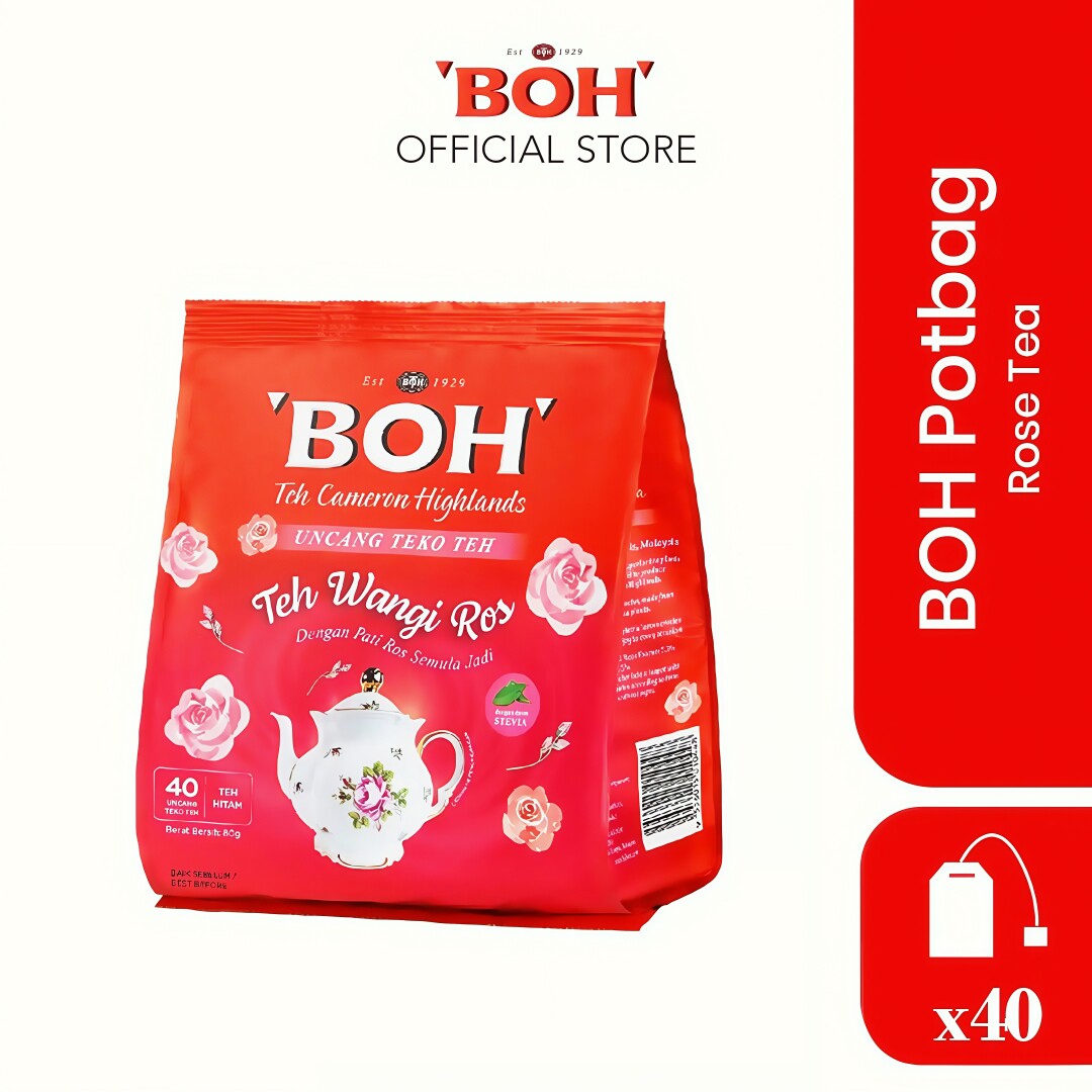 马来西亚玫瑰花茶红茶包 BOH Potbag Rose Tea  80g