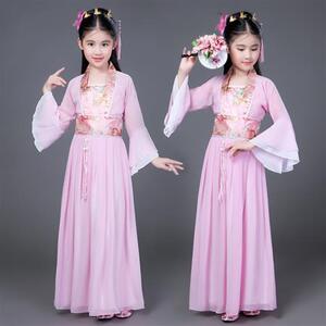 万圣节白娘子汉服儿童青城山下白素贞演出服女童古典舞蹈表演服秋