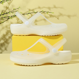 洞洞鞋女2025年新款大码夏季凉拖鞋孕妇百外穿防滑包头护士沙滩鞋