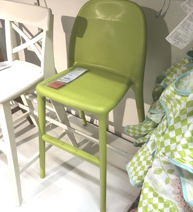 IKEA大连宜家 乌尔班 儿童餐椅书桌椅高脚餐椅宝宝加高座椅北欧