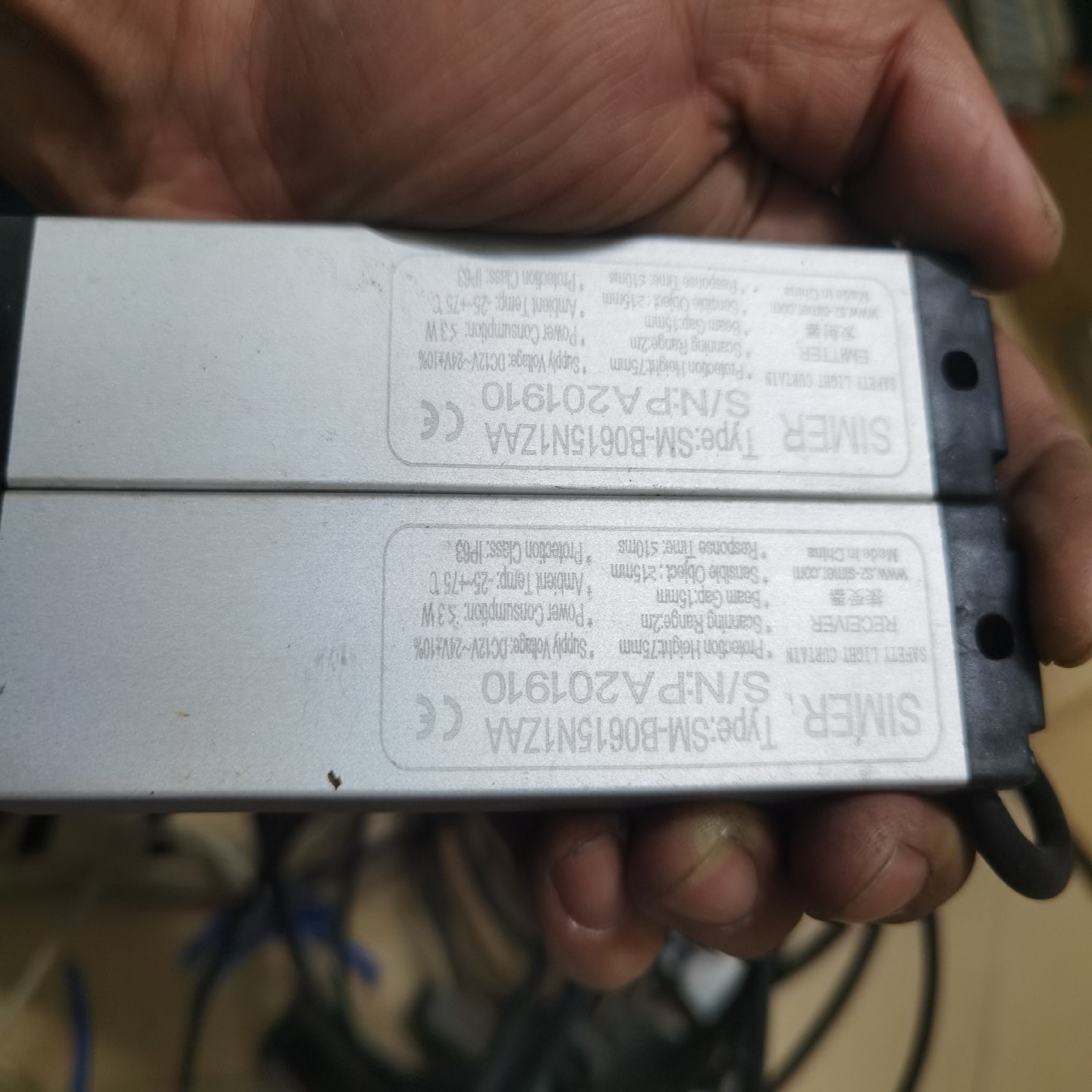 【请询价】SIMER安全光栅SM-B0615N1ZAA对射传感器拆机