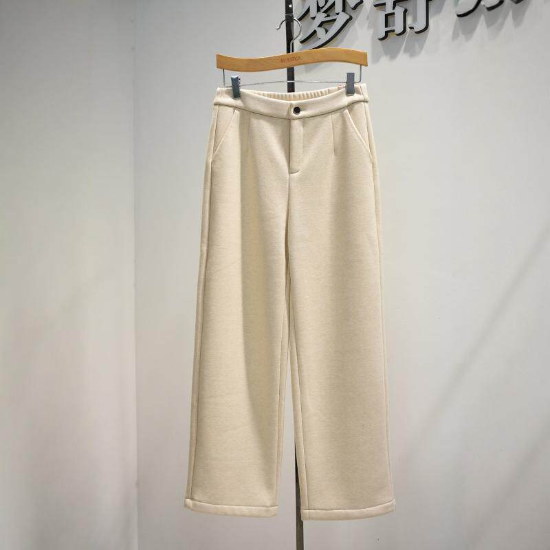 杜鹃鸟女裤2026春季新款1232专柜舒适弹力阔腿休闲裤高腰通勤宽松