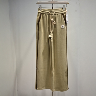 品牌折扣女裤2026春季D8229专柜新品时尚休闲松紧腰阔腿裤