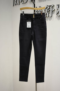 梦舒雅女裤2026春季专柜新品舒适弹力时尚拉绒牛仔裤11389250